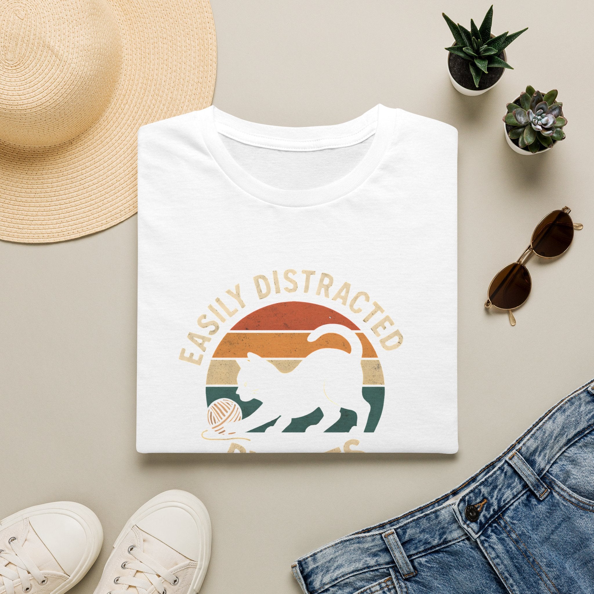Easily Distracted by Cats T-Shirt