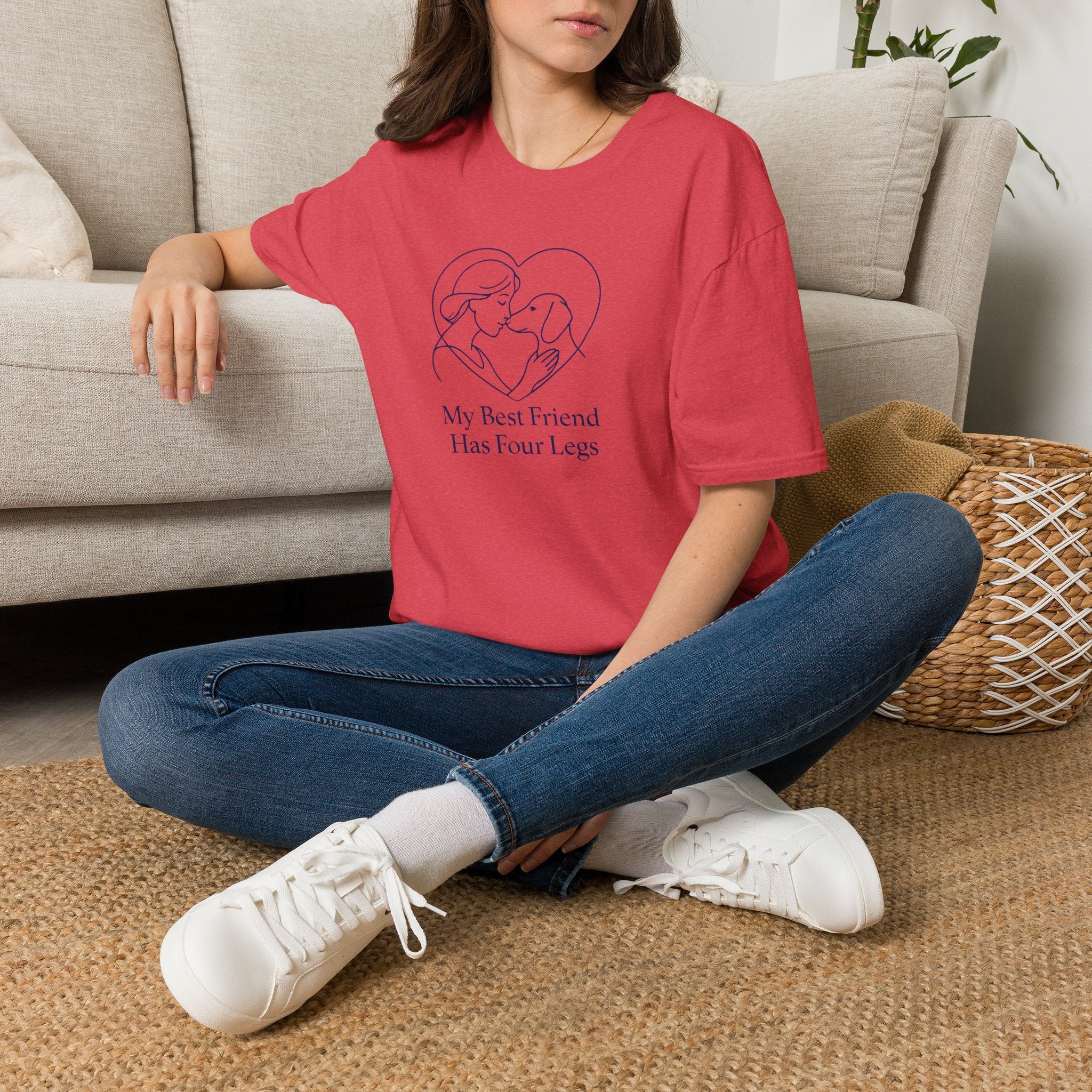 Dog and Woman Heart T-Shirt