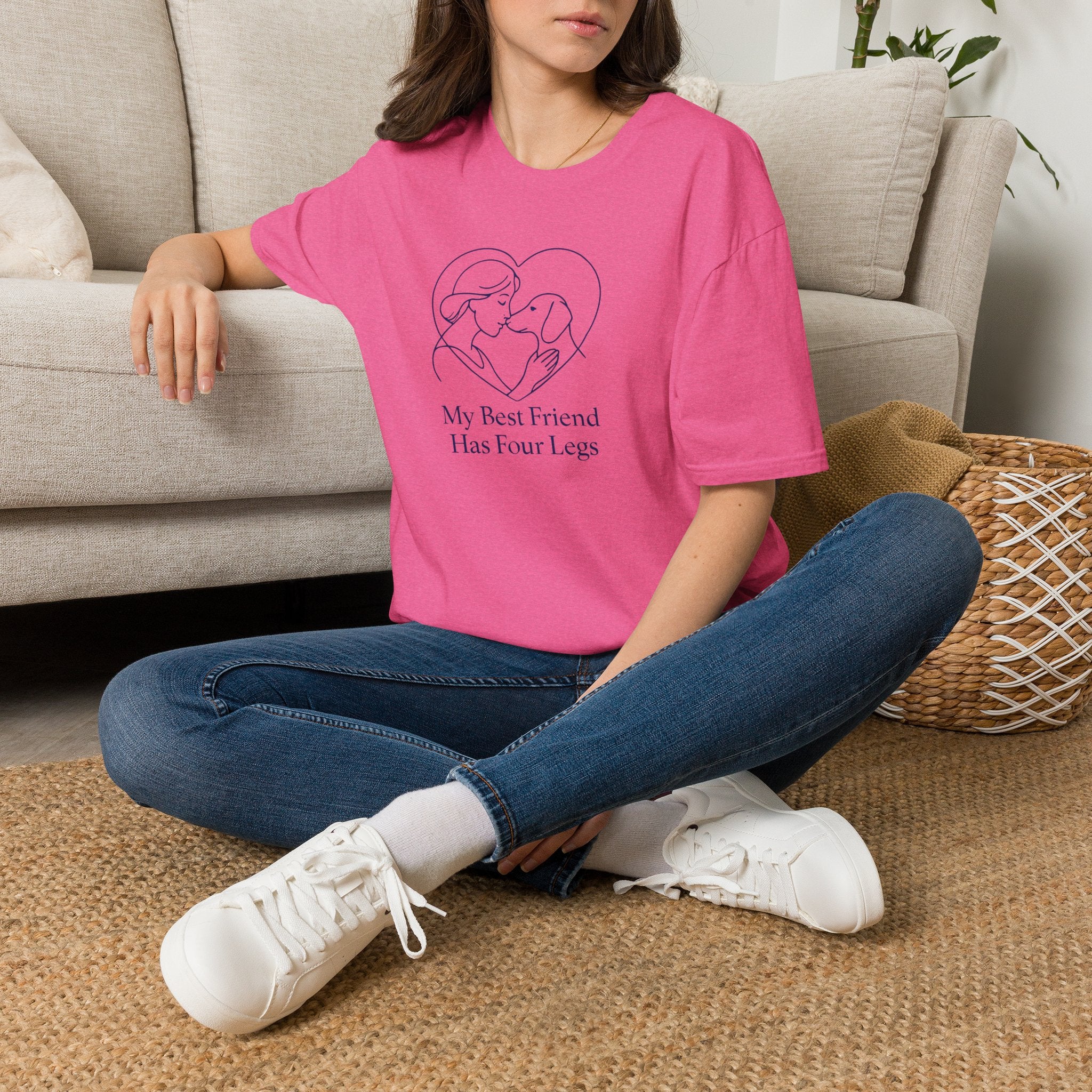 Dog and Woman Heart T-Shirt