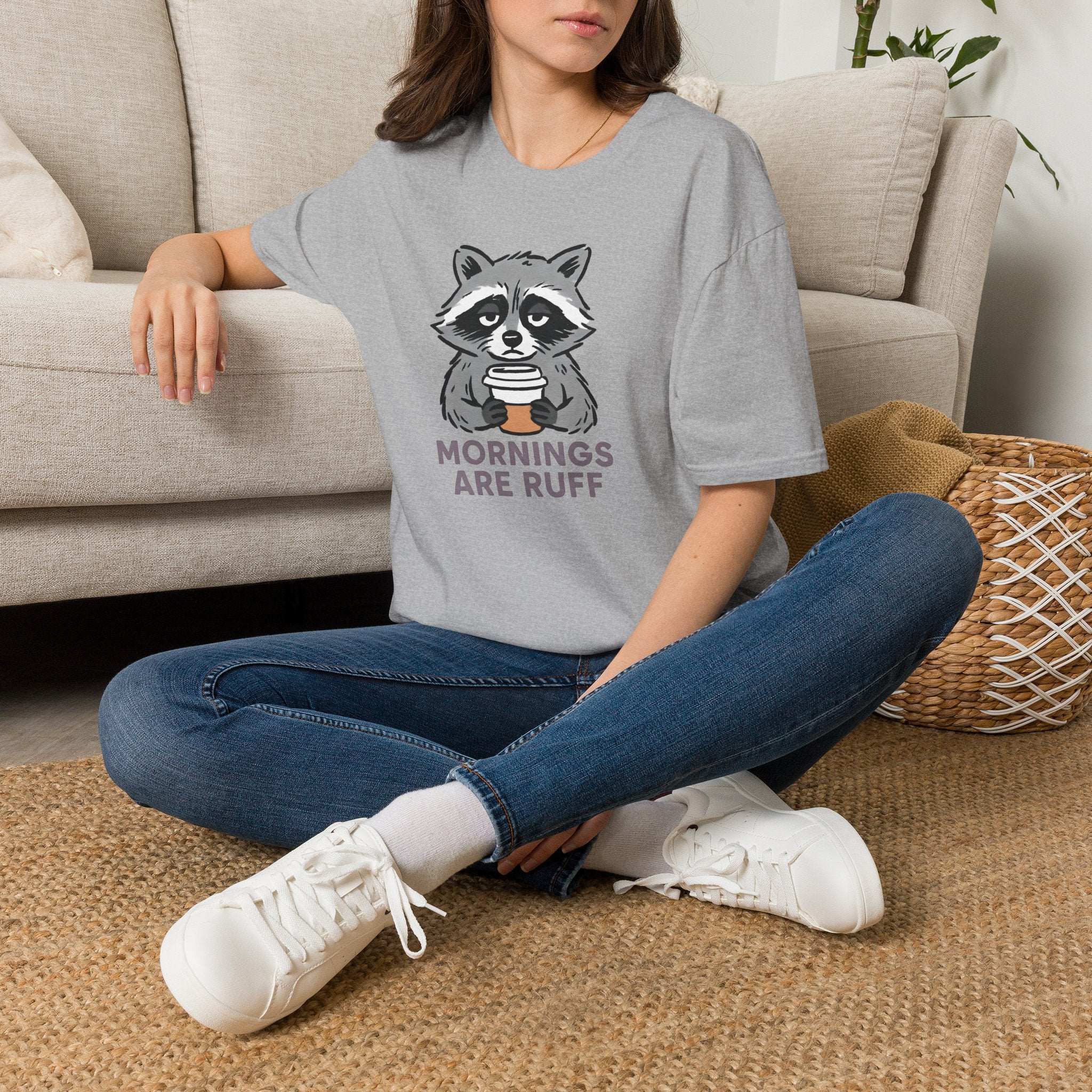 Raccoon Morning Coffee T-Shirt