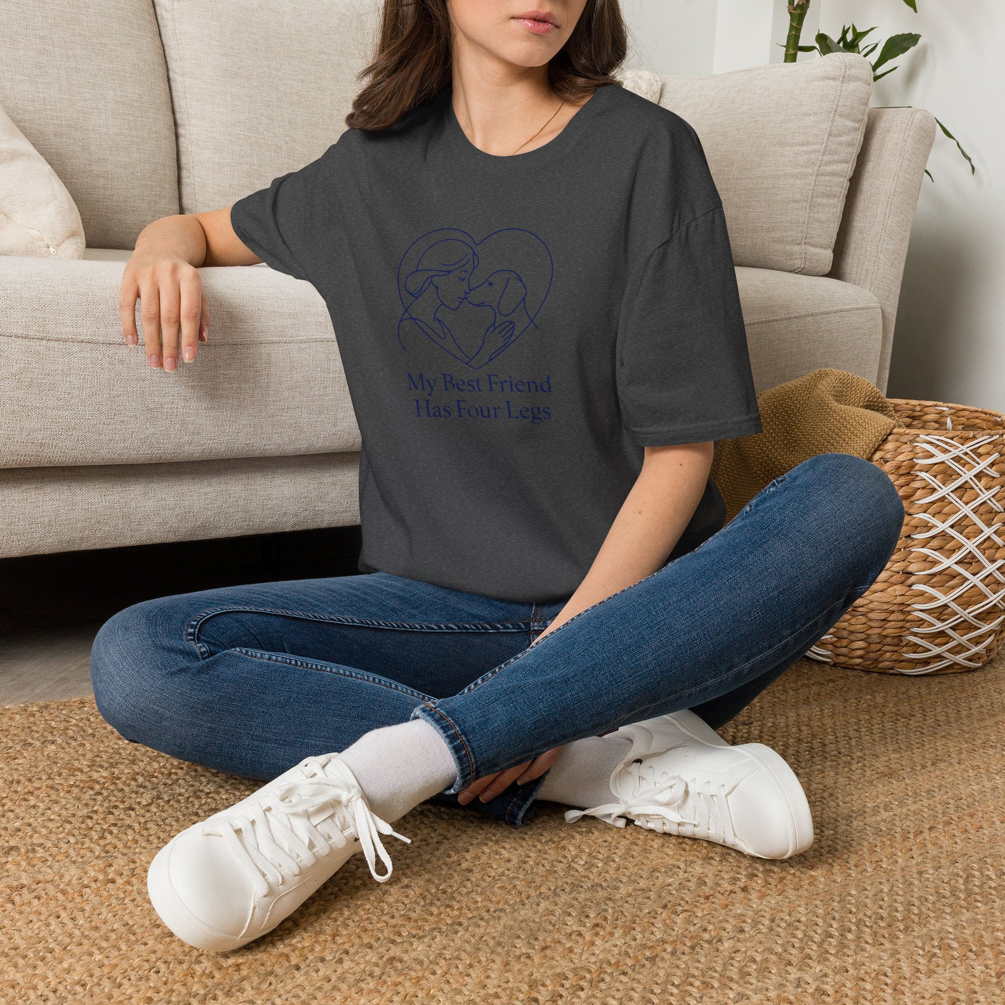 Dog and Woman Heart T-Shirt