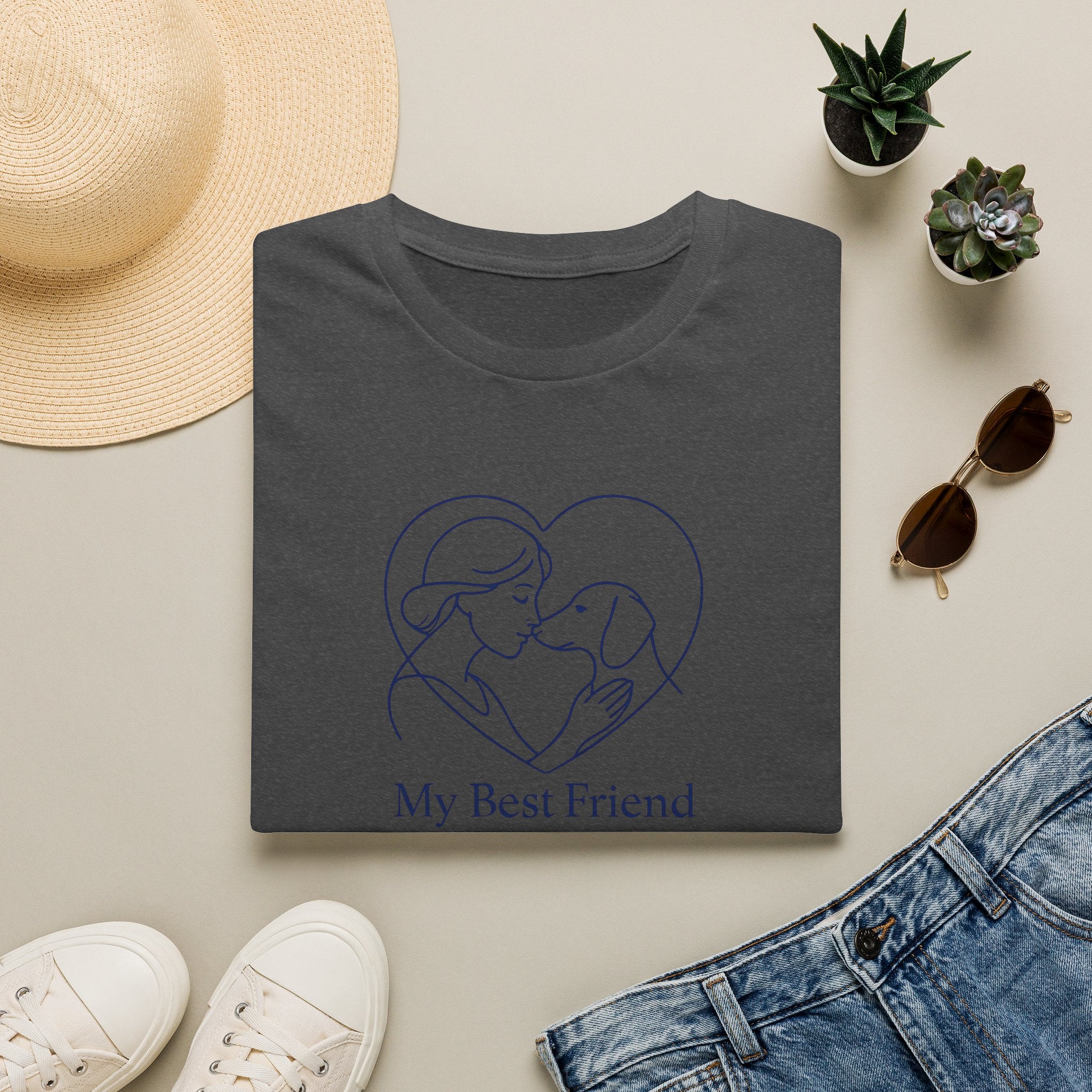 Dog and Woman Heart T-Shirt