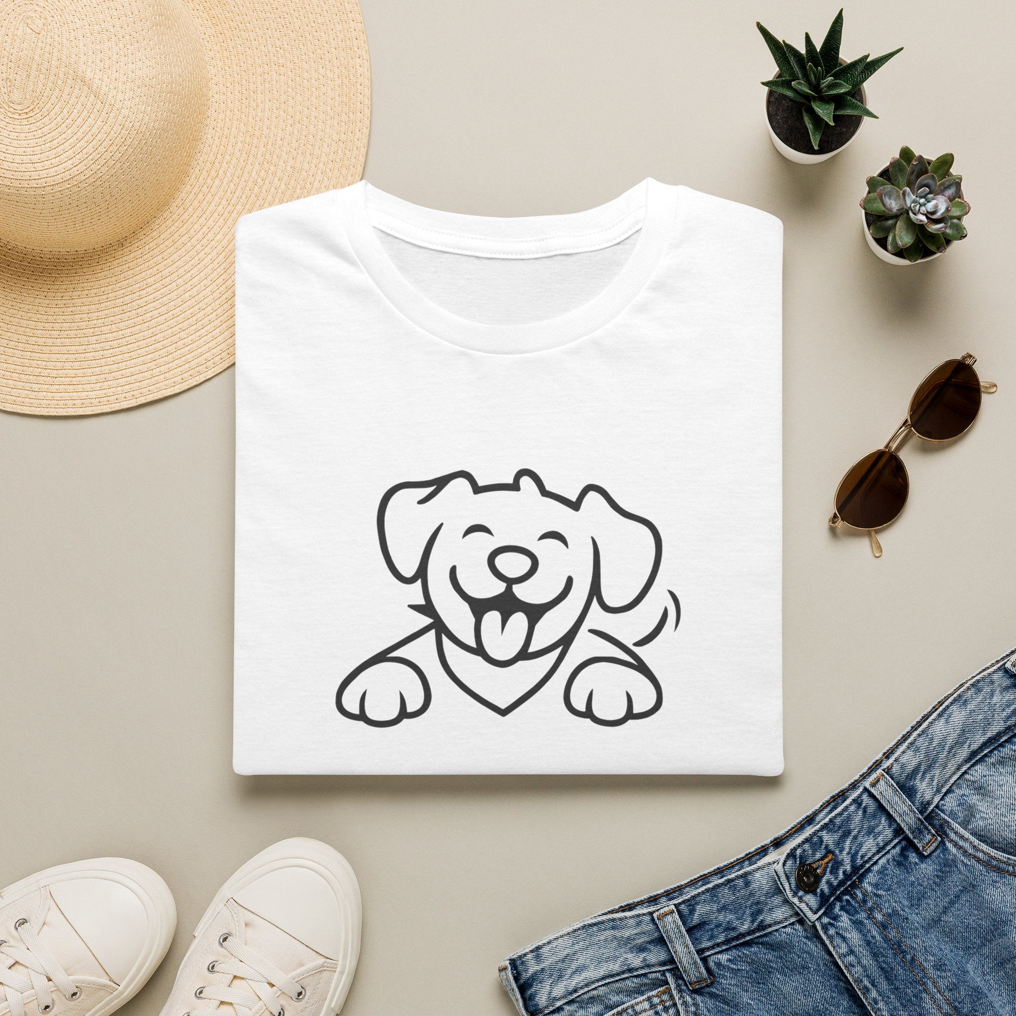 Happy Cartoon Dog T-Shirt