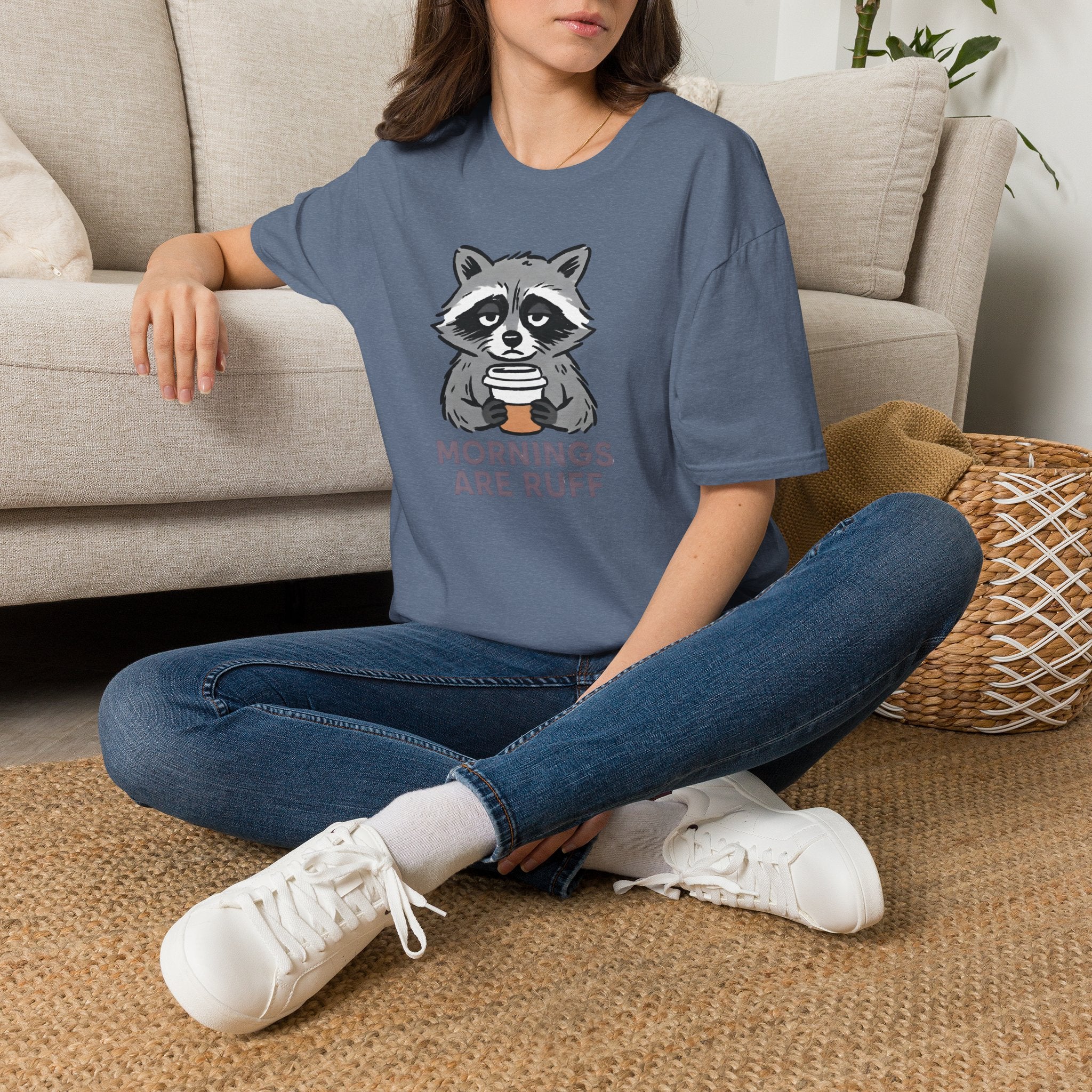 Raccoon Morning Coffee T-Shirt