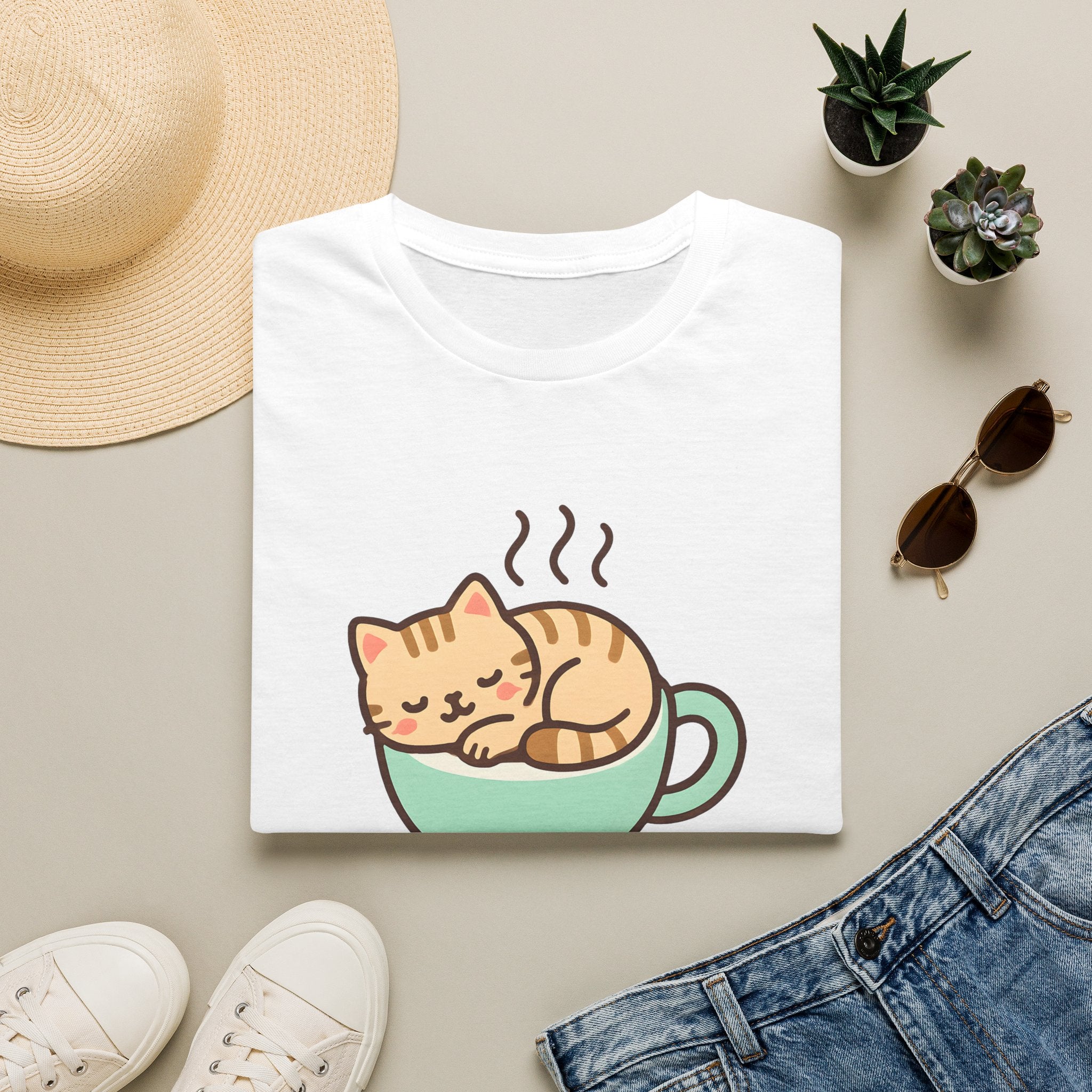 Cat in Coffee Cup T-Shirt