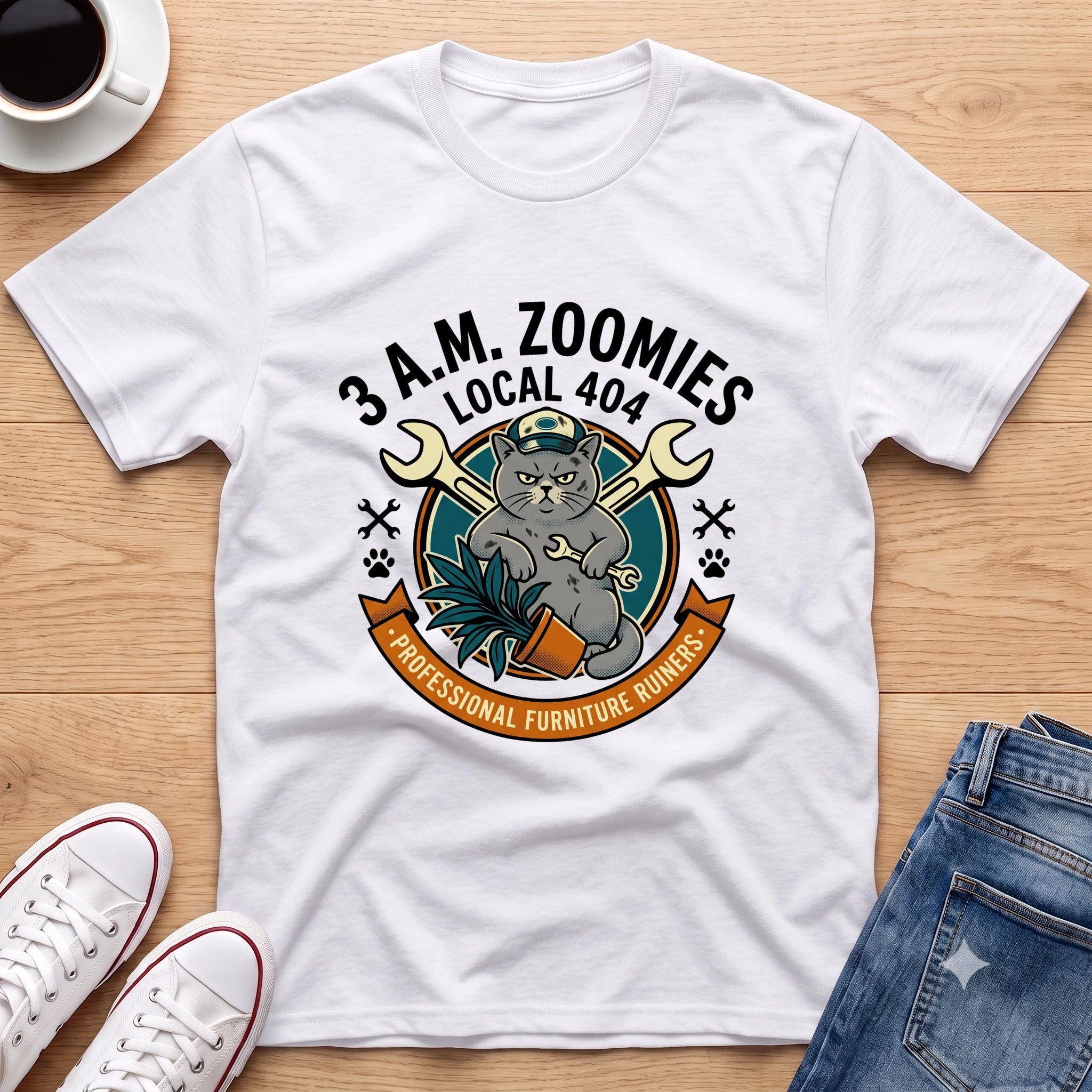 3 A.M. Zoomies White T-Shirt