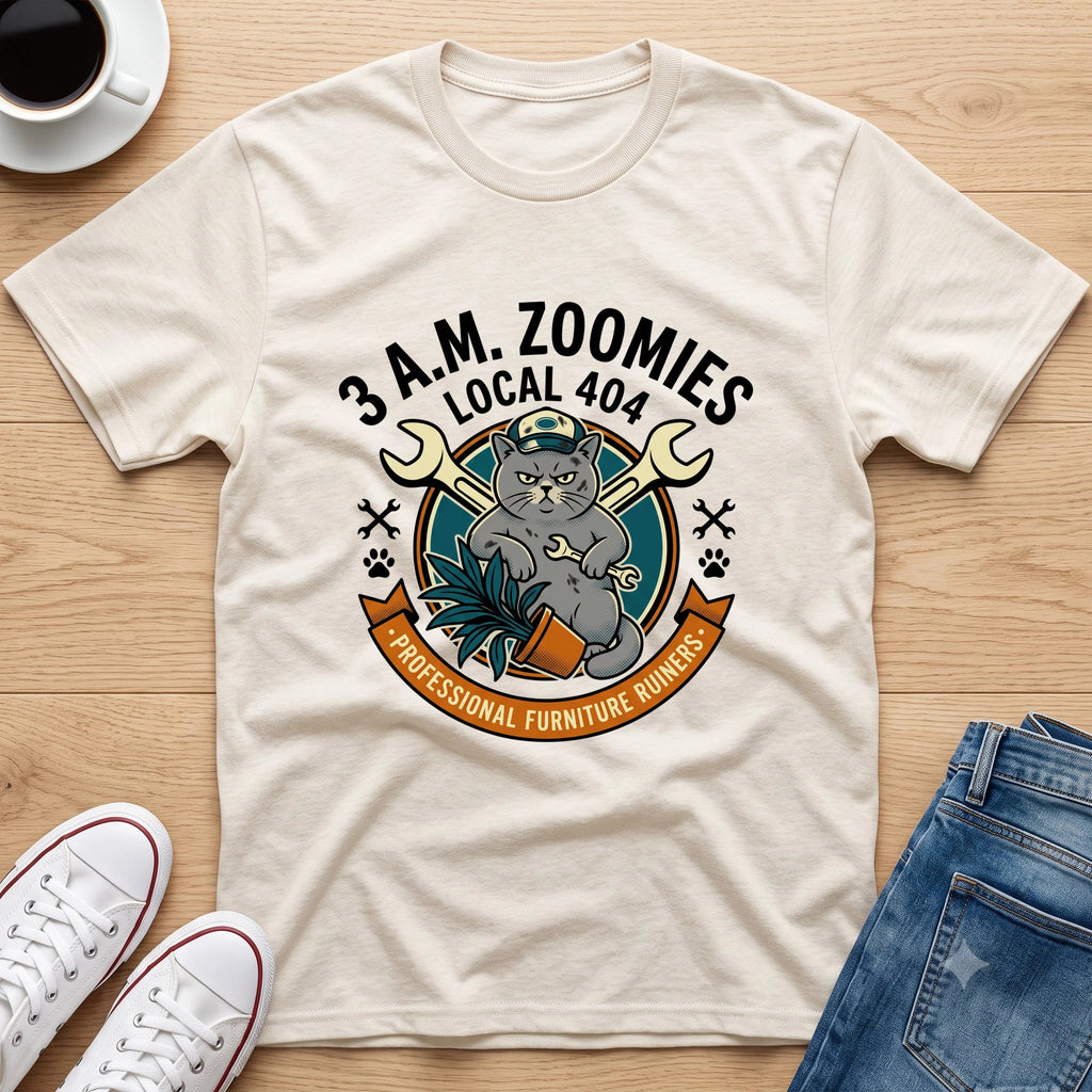 3 A.M. Zoomies White T-Shirt