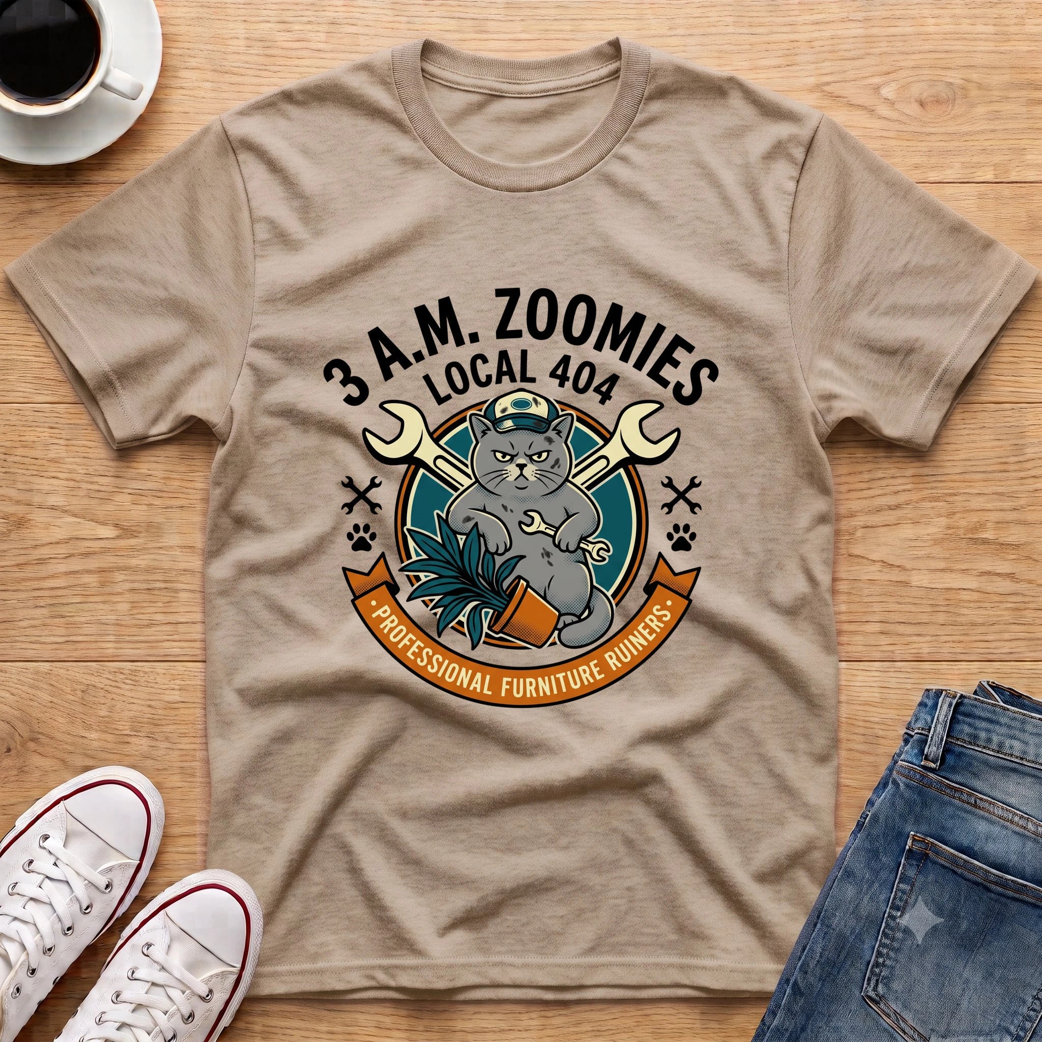 3 A.M. Zoomies White T-Shirt