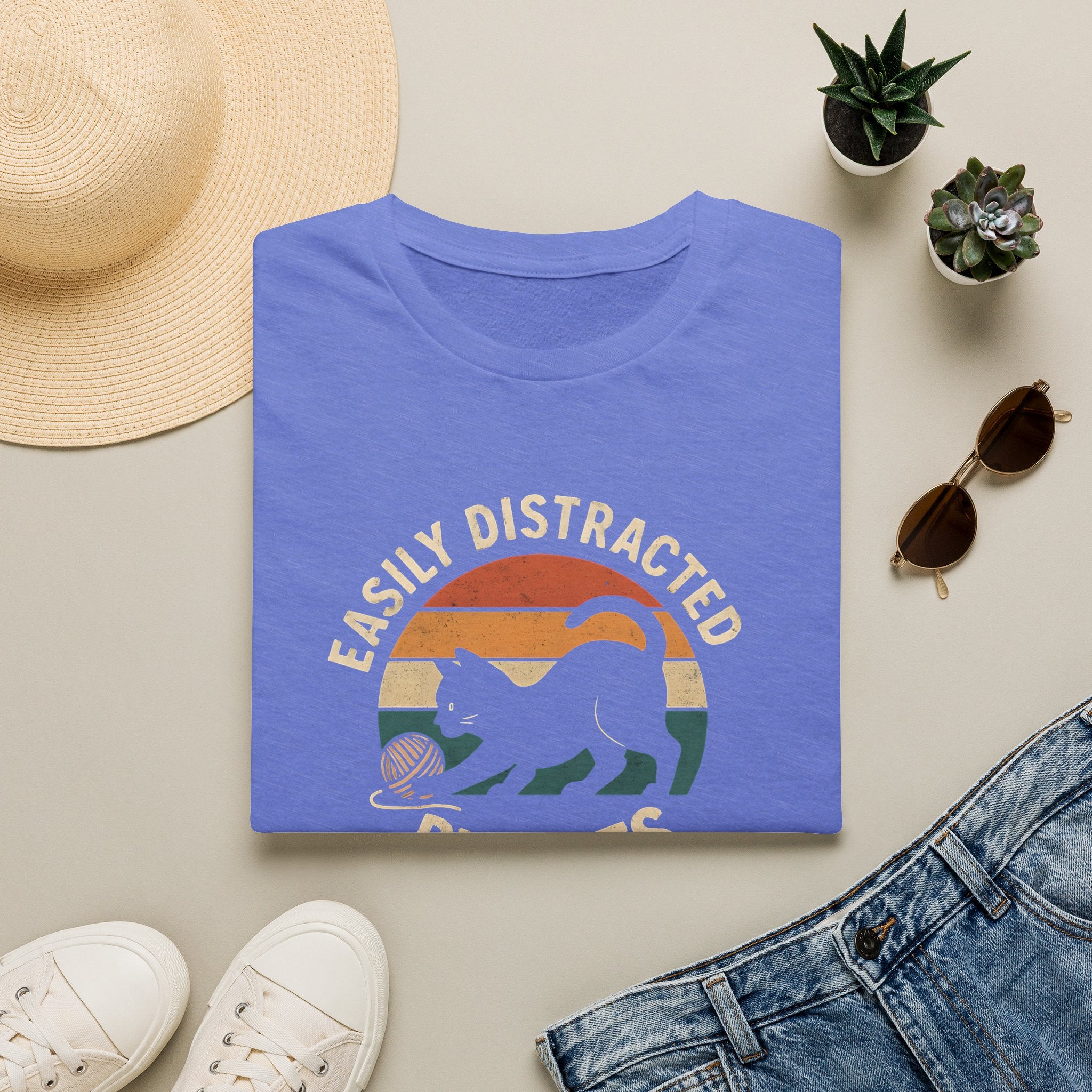 Easily Distracted by Cats T-Shirt