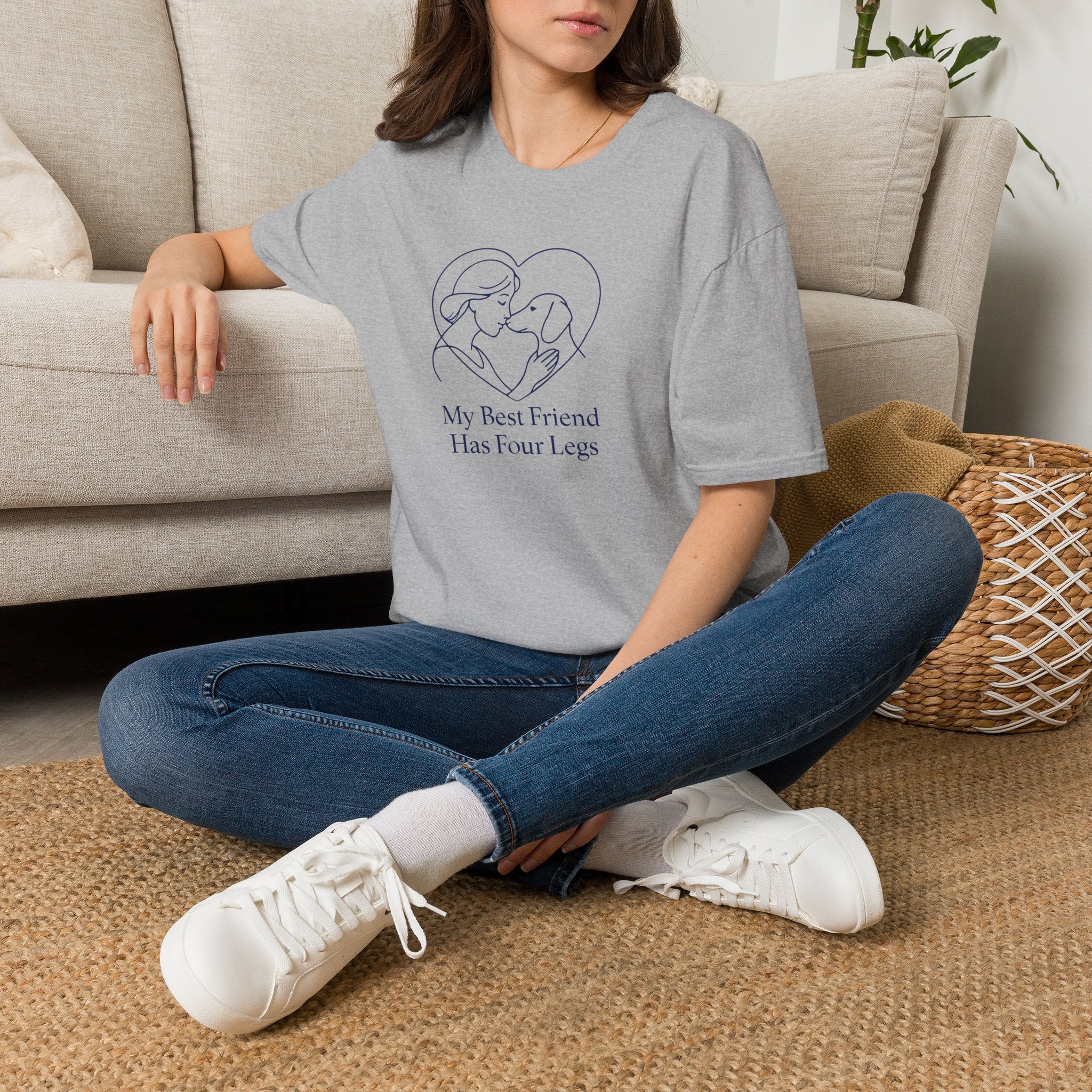 Dog and Woman Heart T-Shirt