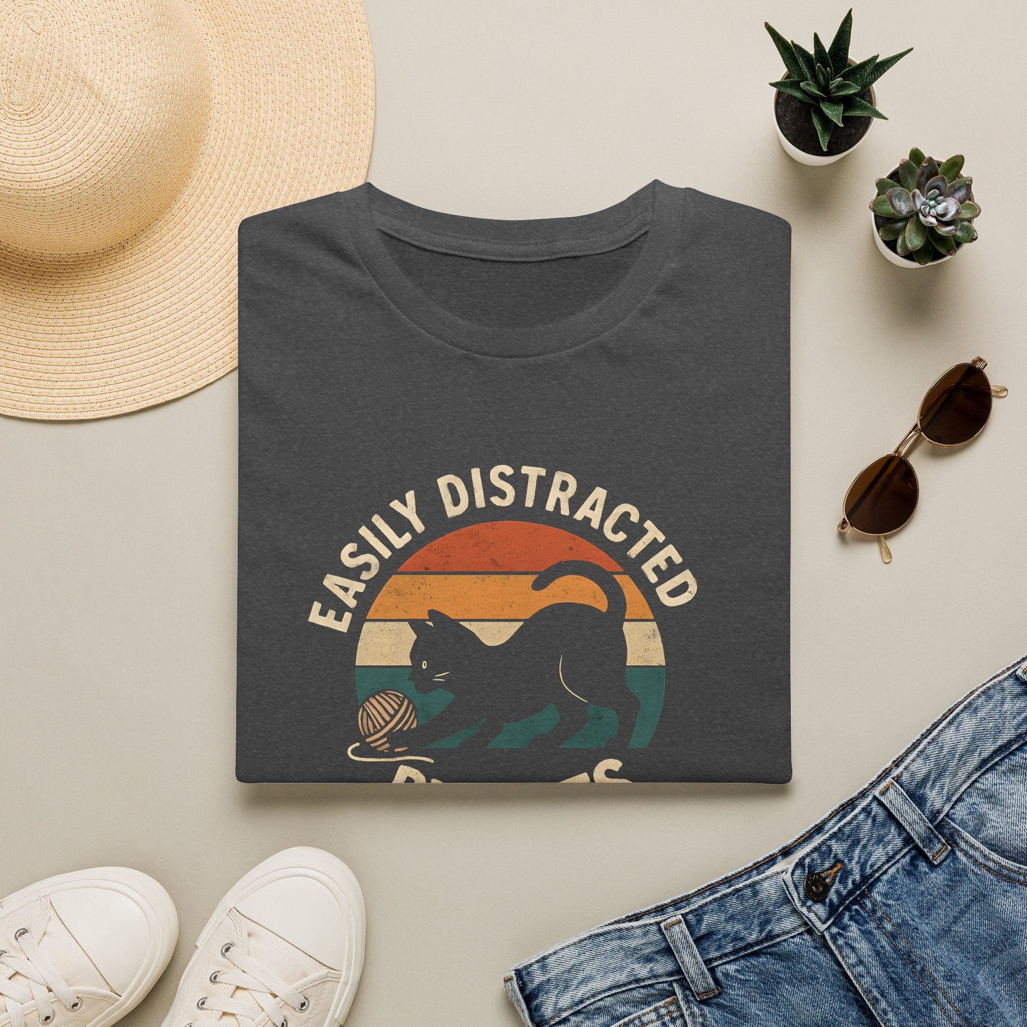 Easily Distracted by Cats T-Shirt
