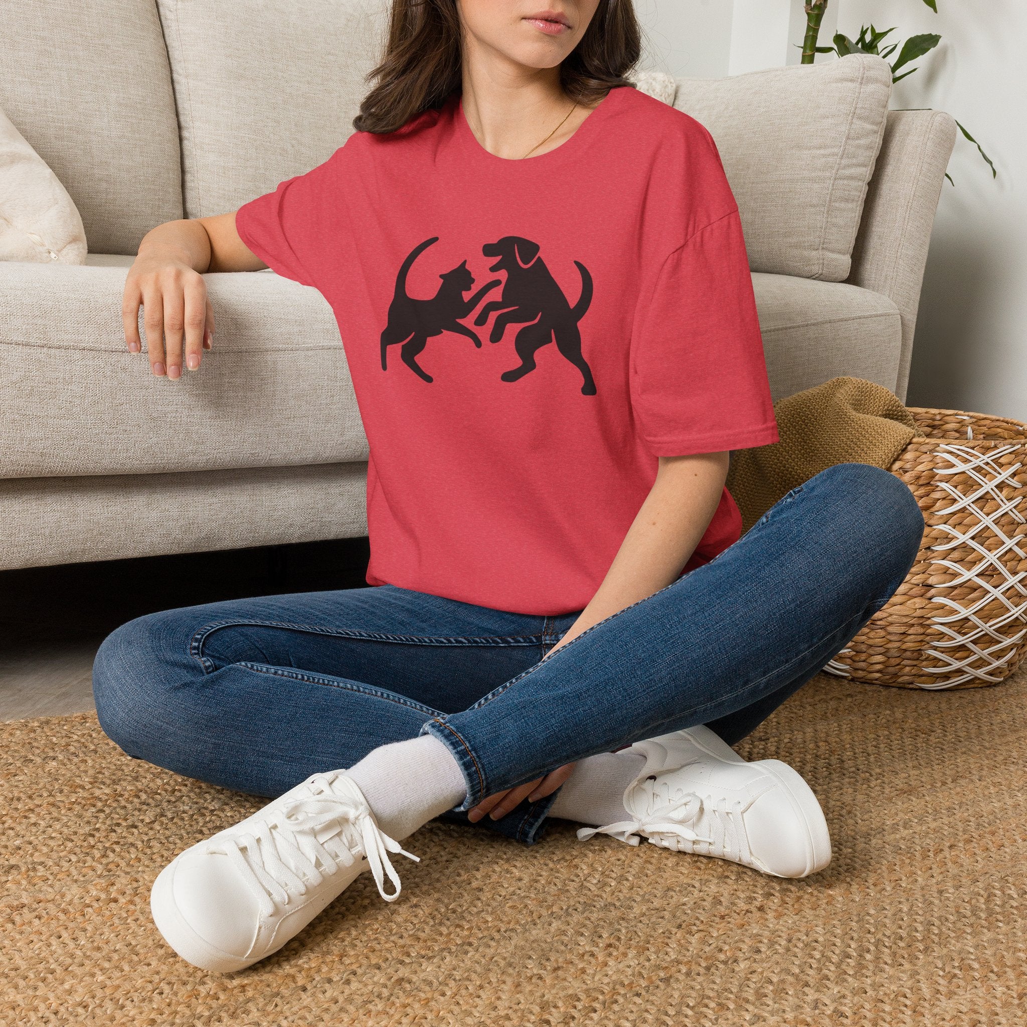 Cat and dog fight T-Shirt