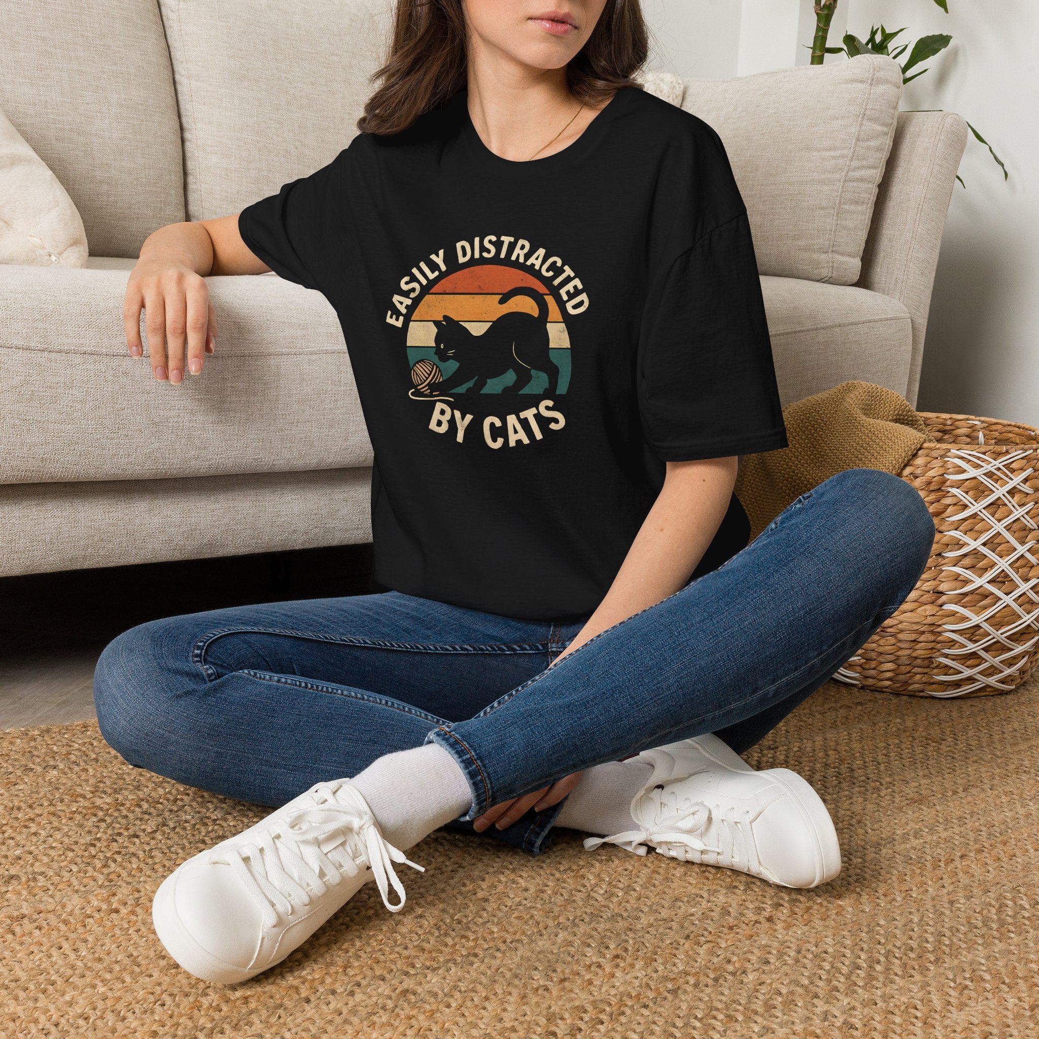 Easily Distracted by Cats T-Shirt