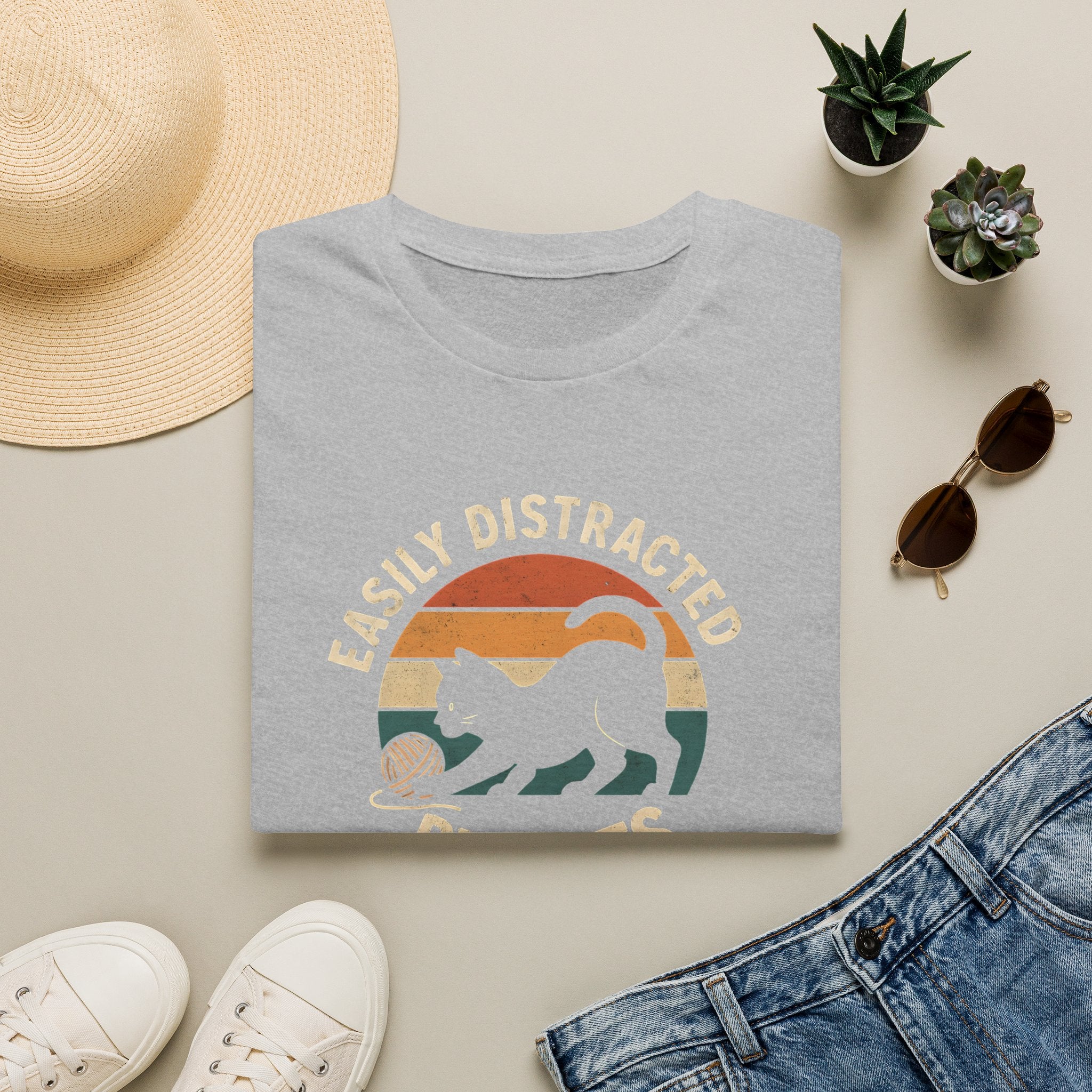 Easily Distracted by Cats T-Shirt