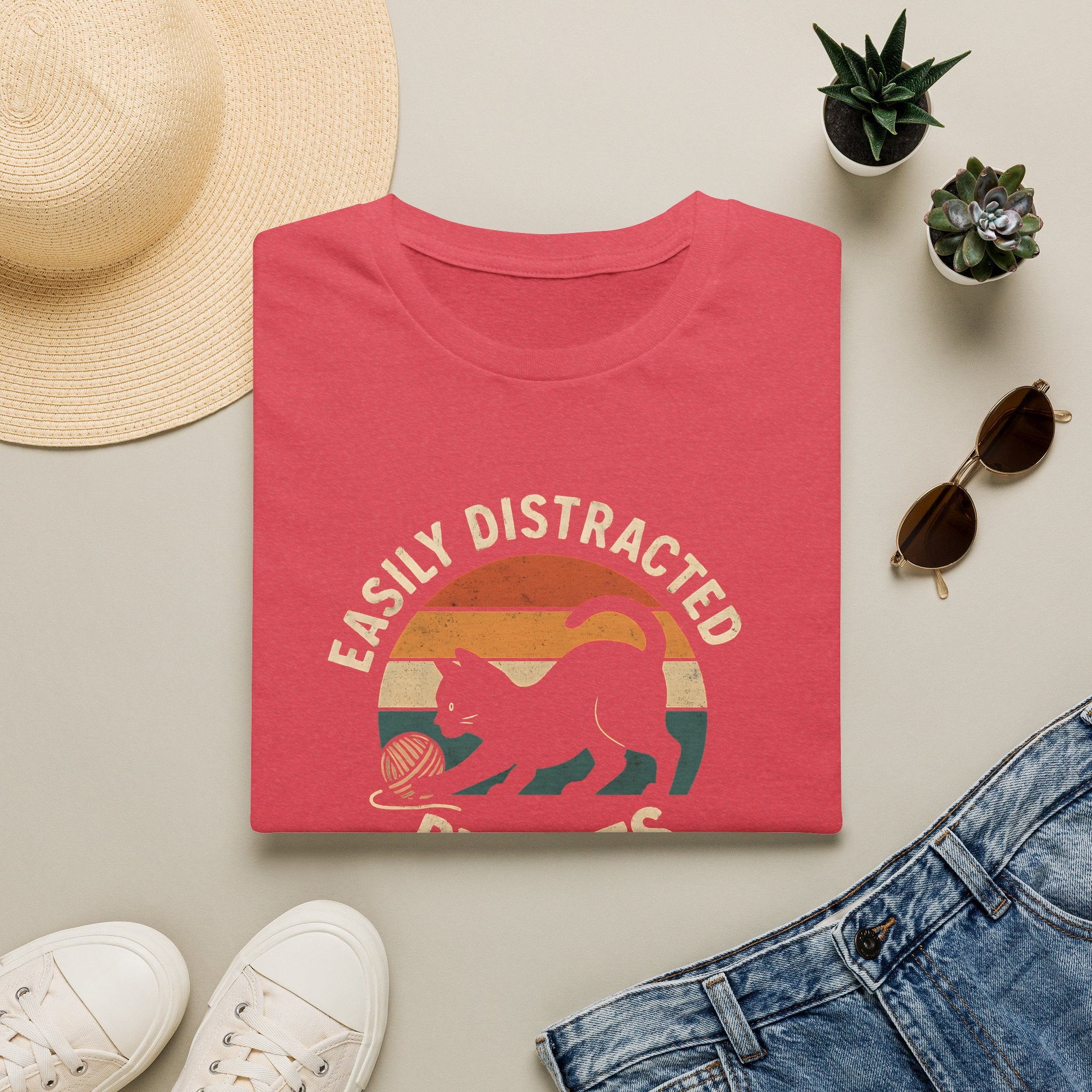 Easily Distracted by Cats T-Shirt