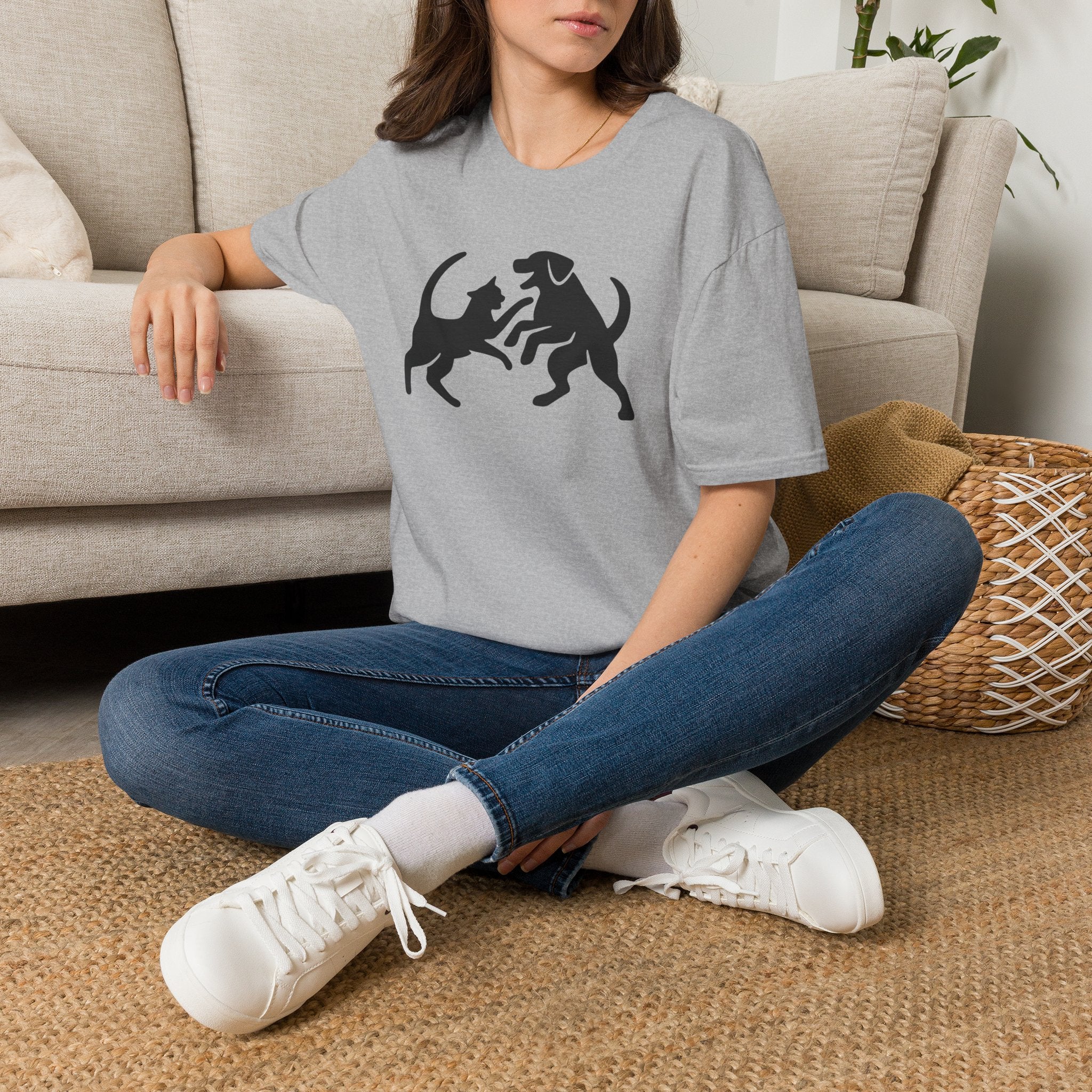 Cat and dog fight T-Shirt
